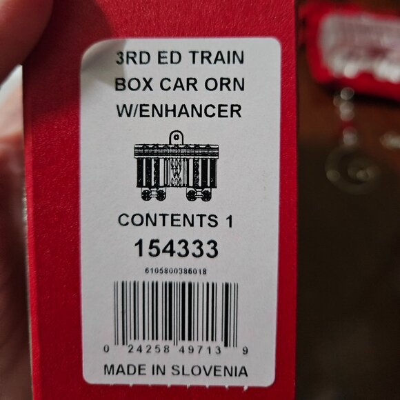 2011 NIB CLASSIC WATERFORD LEAD CRYSTAL BOX CAR TRAIN CHRISTMAS ORNAMENT 3rd - Picture 2 of 11